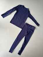 Thermo set maat 146 - 152 thermo shirt en broek blauw, Ophalen of Verzenden, Zo goed als nieuw, Jongen of Meisje, Setje