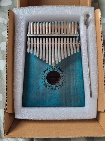 Kalimba W-17T blauw - mini piano - nieuw met accesoires