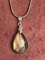 Labradoriet Hanger - Zilveren Ketting, Overige voorstellingen, Bruin, Nieuw, Ophalen of Verzenden