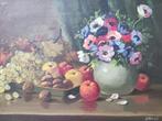 H. Hubregtse (1879-1959) - Stilleven met fruit en  bloemen, Antiek en Kunst, Ophalen of Verzenden