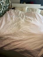 Bedframe + matras, Ophalen, Gebruikt, Wit, Tweepersoons