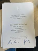 Mercedes Benz oorkonde 100k 200k en 500k km, Ophalen