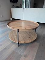 Nieuwe Salontafel eiken look rond 80cm, Huis en Inrichting, Tafels | Salontafels, 50 tot 100 cm, Rond, Zo goed als nieuw, Minder dan 50 cm