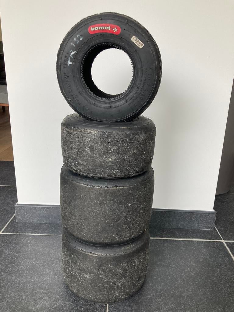Kartbanden Slicks - Set van 4, Ophalen, Gebruikt, Onderdelen Kart