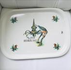 Vintage Dienblad met Roodborstjes, Ophalen of Verzenden, Gebruikt, Rechthoekig, Kunststof