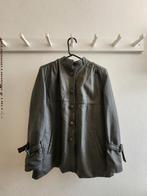 Donkergrijze leren jas, Kleding | Dames, Jassen | Zomer, Maat 38/40 (M), Ophalen of Verzenden, Onbekend, Grijs
