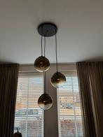 Hanglamp met 3 amberkleurige glazen bollen, Ophalen, Zo goed als nieuw, Glas, Minder dan 50 cm