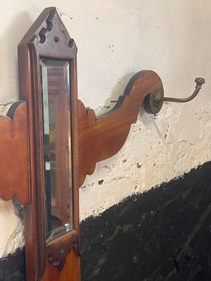 Vintage antieke staande kapstok 1900 Engeland spiegel kastje, Huis en Inrichting, Woonaccessoires | Kapstokken, Wandkapstok, Metaal