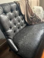 Antraciet Eetbankje - 1.60m breed (met hoes), Ophalen, Gebruikt, 150 tot 200 cm, Driepersoons