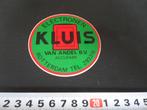 sticker  Rotterdam Electronen KLUIS van Andel bv accufabr., Ophalen, Zo goed als nieuw, Bedrijf of Vereniging