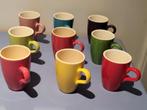 9 veelkleurige espressokopjes Hema en Italiaans merk., Keramiek, Ophalen of Verzenden, Zo goed als nieuw, Effen