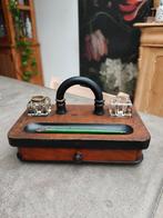 Antiek Inktstel met Pen en Koperen Ringetje, Antiek en Kunst, Antiek | Kantoor en Zakelijk, Ophalen of Verzenden