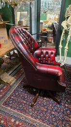 Originele lederen Chesterfield captain chair, Ophalen