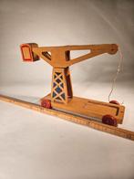 Nooitgedacht Houten Hijskraan - Vintage Speelgoed, Antiek en Kunst, Antiek | Speelgoed, Ophalen of Verzenden
