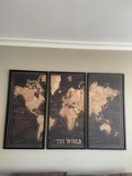 Drieluik wereldkaart, Ophalen, Zo goed als nieuw, Schilderij, Minder dan 50 cm