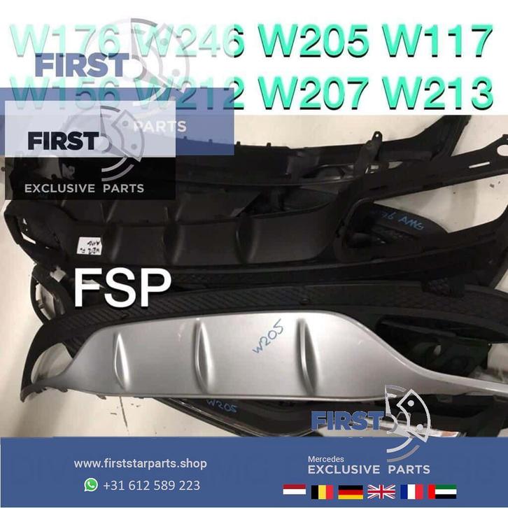 originele AMG Diffuser Mercedes W176 W205 W207 W117 W213 W15, Auto-onderdelen, Carrosserie en Plaatwerk, Bumper, Mercedes-Benz
