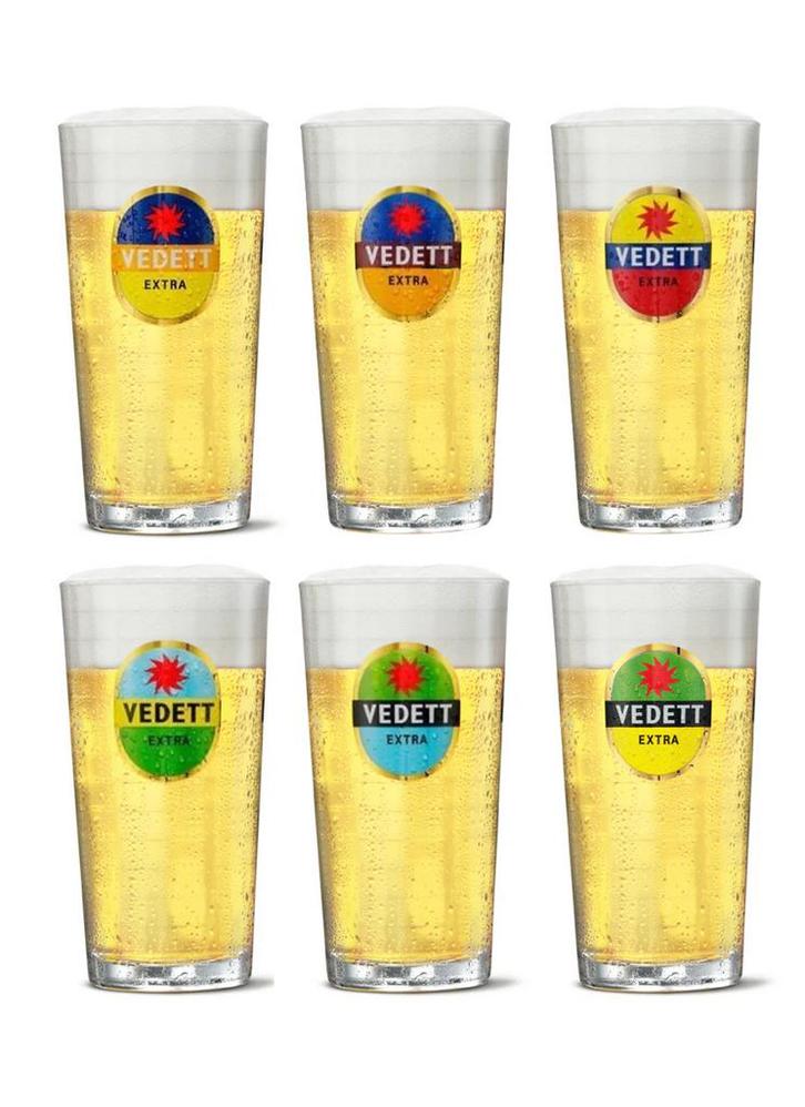 Nieuwe Vedett Bierglazen - Verzamelaar/Mancave, Huis en Inrichting, Keuken | Servies, Nieuw, Glas of Glazen, Overige stijlen, Glas