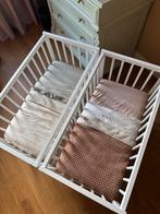 (Tweeling) Wieg incl. matras koeka beddengoed t.w.v. €425,-, Ophalen, Zo goed als nieuw, Minder dan 140 cm, Matras