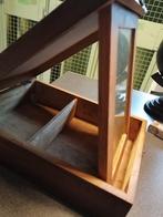 OUD HOUTEN INKLAPBAAR SCHEER KISTJE IN GELEEFDE STAAT., Antiek en Kunst, Ophalen of Verzenden