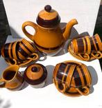 GIEN vintage Frans servies bruin en okergeel jaren 70 France, Huis en Inrichting, Keuken | Servies, N, Overige typen, Ophalen of Verzenden