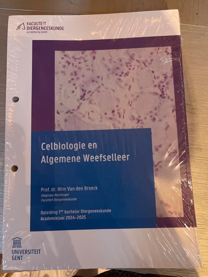 Celbiologie en Algemene Weefselleer - Diergeneeskunde, Boeken, Studieboeken en Cursussen, Nieuw, WO, Beta, Ophalen of Verzenden