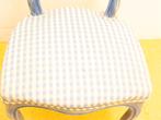 2 houten blauwe stoelen 33498, Gebruikt, Blauw, Ophalen of Verzenden, Stof