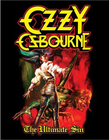 Ozzy Osborne The Ultimate Sin. Metalen wandbord 31,5 x 40,5  beschikbaar voor biedingen