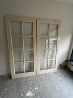 Schuifdeuren/ Suite deuren met facet glas!, Doe-het-zelf en Verbouw, Ophalen, Hout, Schuifpui