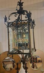 Zeer mooie bronzen hal lamp of kroonluchter facet geslepen, Antiek en Kunst, Antiek | Lampen, Ophalen