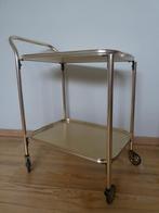 Vintage Hollywood Regency trolley/theewagen, Huis en Inrichting, Tafels | Bijzettafels, Gebruikt, Metaal of Aluminium, Vintage Hollywood Regency