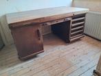 vintage oud bureau met uitschuif blad en lades, Ophalen, Gebruikt