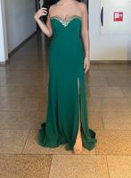 Groene strapless gelegenheidsjurk avondjurk abiye, Galajurk, Ophalen of Verzenden, Zo goed als nieuw, Maat 34 (XS) of kleiner
