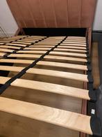 Schelpenbed 140x200 rosé suède met opbergruimte, Huis en Inrichting, Slaapkamer | Bedden, Ophalen, Gebruikt, Overige kleuren, Tweepersoons