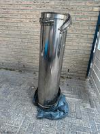 3x 1 meter dubbelwandige kachelpijp, Doe-het-zelf en Verbouw, Buizen en Afvoer, Ophalen, Gebruikt, Rvs, Minder dan 2 meter