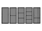 Staal look deuren met rookglas | Getint glas | Op voorraad, Doe-het-zelf en Verbouw, Deuren en Horren, 80 tot 100 cm, 215 cm of meer