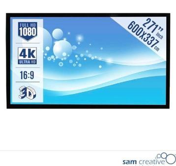 Projectiescherm 4k cinema | UHD 600x337 | 271" | Nieuw beschikbaar voor biedingen