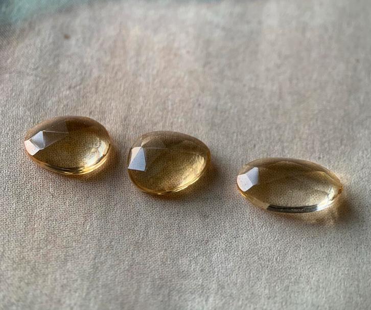 Citrien edelstenen cabochons facetgeslepen, Sieraden, Tassen en Uiterlijk, Edelstenen, Nieuw, Verzenden