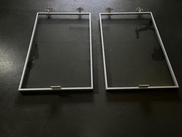 2 x glasdeur en 2 x hoogglans wit deur voor Ikea Basta kast beschikbaar voor biedingen