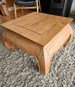 Opium salontafel teak, teakhouten salontafel 60x60x40, Huis en Inrichting, Tafels | Salontafels, Ophalen, 100 tot 150 cm, 50 tot 100 cm