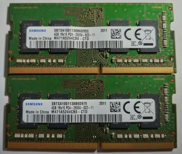 8GB DDR4 2x4GB PC4-21300 2666MHz Samsung Sodimm 2011 2011 beschikbaar voor biedingen