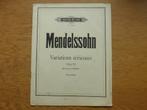 Mendelssohn -variations sërieuses --piano, Piano, Gebruikt, Ophalen of Verzenden, Klassiek