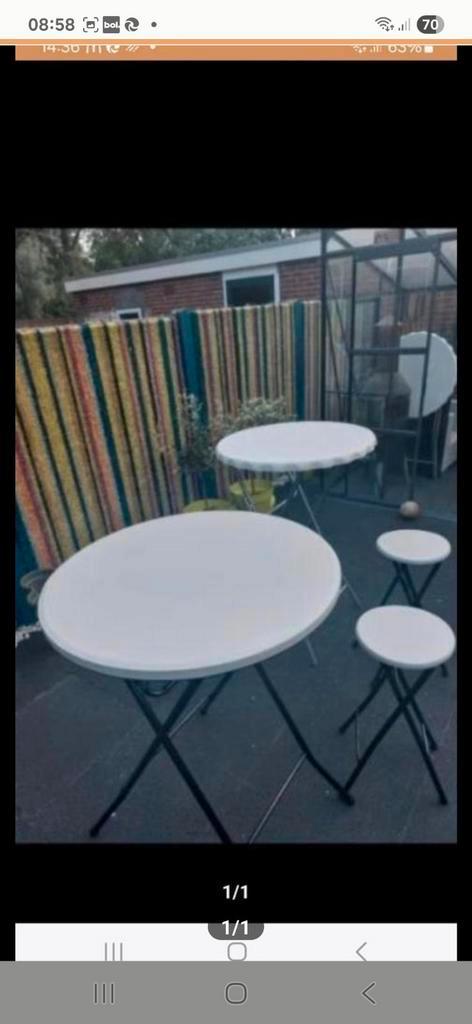 Te huur statafels en krukken, Huis en Inrichting, Tafels | Statafels, Zo goed als nieuw, Ophalen