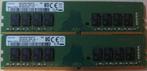 set van 4x 16gb ddr4 desktop ram samsung 2666, Computers en Software, RAM geheugen, Gebruikt, DDR4, Ophalen of Verzenden, Desktop