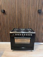 Luxe hoogglans zwarte Boretti Fornuis 90cm (Gratis bezorgen), 5258sh, 60 cm of meer, Ophalen of Verzenden, Zo goed als nieuw