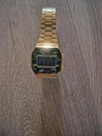 Casio horloge a168we camouflage en goudkleurig, Sieraden, Tassen en Uiterlijk, Horloges | Heren, Casio, Staal, Ophalen of Verzenden