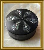 Antiek papier mache doosje met parelmoer, Antiek en Kunst, Ophalen of Verzenden