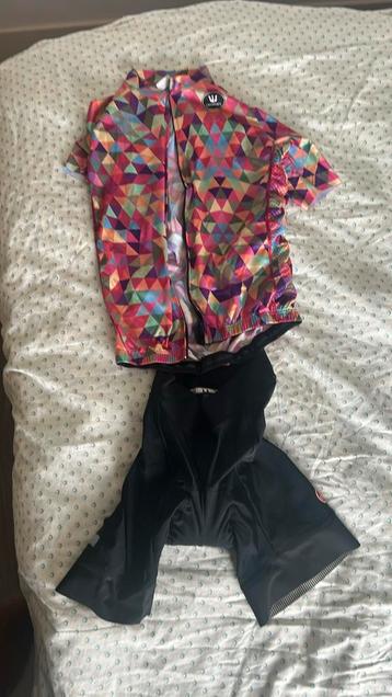 Dames wielerset shirt en broek maat S beschikbaar voor biedingen