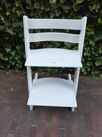 Mooie Witte (nieuw model) Stokke Tripp trapp kinderstoel, Ophalen of Verzenden, Zo goed als nieuw, Meegroeistoel, Aanschuifbaar