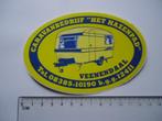 sticker Caravan Het Hazenpad veenendaal vintage retro kip, Verzenden