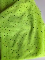 Lycra - Gaas - Mesh - Hot Lime - Golden Hologram, Overige materialen, 120 cm of meer, Nieuw, Ophalen of Verzenden